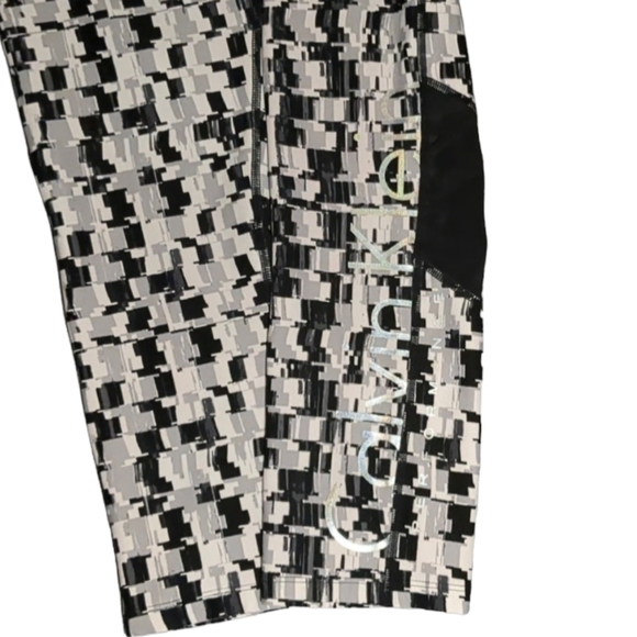 CALVIN klein womens size small cropped leggings elastic waist black - Picture 6 of 9